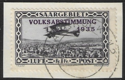 1934 SAAR  SG.194  'AIR'. very fine used on paper (cat. val. £16.00)
