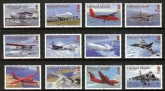 2008 Falklands Aircraft SG1096/107 set 12 values U/M MNH