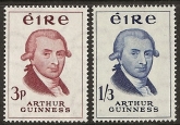 1959 Ireland  SG.178-9 Arthur Guinness set U/M (MNH)