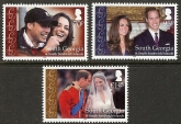 2011 South Georgia Royal Wedding SG.529/31 set 3 values U/M