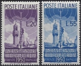 1950 Italy - SG.749-50  International Radio Conference. mounted mint.