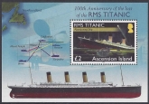 2012 Ascension Is. RMA Titanic -  mini sheet MS.1138 U/M (MNH)