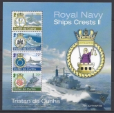 2012 Tristan Da Cunha - MS.1058 Royal Navy Crests II Mini Sheet U/M (MNH)