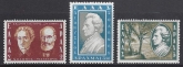 1957 Greece. SG.761/63 Solomos (National Poet) set 3 values U/M