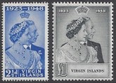 British Virgin Islands - 1948 Royal Silver Wedding SG.124/5  U/M (MNH)