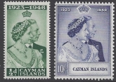 Cayman Islands - 1948 Royal Silver Wedding SG.129/30 U/M (MNH)