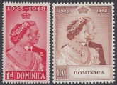 Dominica - 1948 Royal Silver Wedding SG.112/3  U/M (MNH)