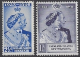 Falkland Islands Dependencies - 1948 Royal Silver Wedding SG. G19-20  U/M (MNH)