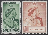 Gibraltar -1948 Royal Silver Wedding SG.134/5  U/M (MNH)