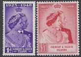 Gilbert & Ellice Island - 1948 Royal Silver Wedding SG. 57/8   U/M (MNH)