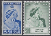 Leeward Islands 1948 Royal Silver Wedding SG.117/8  U/M (MNH)