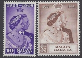 Malaya Malacca - 1948 Royal Silver Wedding SG.1/2 U/M (MNH)