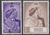 Malaya Penang - 1948 Royal Silver Wedding  SG.1/2  U/M (MNH)