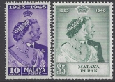 Malaya Perak - 1948 Royal Silver Wedding SG.122/3  U/M (MNH)