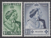 Malta - 1948 Royal Silver Wedding SG.249/50  U/M (MNH)