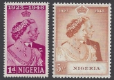 Nigeria - 1948 Royal Silver Wedding SG.62/3  U/M (MNH)