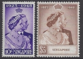 Singapore - 1948 Royal Silver Wedding SG.31/2  U/M (MNH)