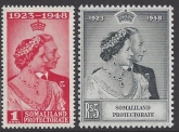 Somaliland Protectorate - 1948 Royal Silver Wedding SG.119/20  U/M (MNH)