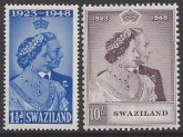Swaziland - 1948 Royal Silver Wedding SG.46/7  U/M (MNH)