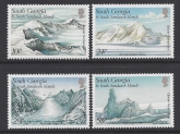 1988 South Georgia  - Glaciers SG. 187/90 set 4 values U/M (MNH)