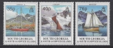 1995 South Georgia  - Sailing Ships SG.258/60 set 3 values U/M (MNH)