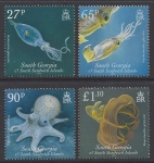 2009 South Georgia - Cephalopods SG.487/90 set 4 values U/M (MNH)
