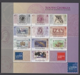 2010 South Georgia - London 2010 Festival of Stamps SG.492/501 Set 10 values Sheetlet U/M (MNH)