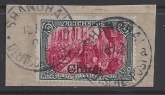 German Post Offices in China SG.35b 5M  Type I overprinted (painted borders VFU)