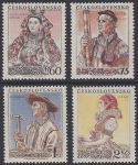 1955 Czechoslovakia -  SG.884-7 National Costumes First Issue  unmounted mint (MNH)