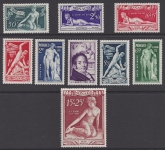 1948 Monaco - Death Centenary of Joseph Bosio set of 9 values SG.352/60 u/m (MNH)
