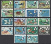 1968 British Indian Ocean. SG.16-30  Marine Life set of 18 values  u/m (MNH)