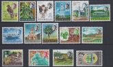 1968 British Indian Ocean. SG.1-15  (seychelles overprinted B.I.O.T) set 15 values U/M (MNH)