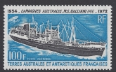 1973 French Antarctic - SG.82 Antarctic Voyages of Galliéni (supply ship) U/M (MNH)
