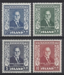 1952 Iceland - SG.313-6 Death Anniv. S. Bjornsson 1st President of Iceland u/m (MNH)