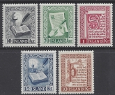 1953 Iceland - SG.319-23 'Books & Manuscripts'  u/m (MNH)