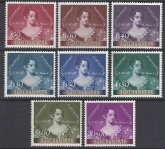 1953 Portugal - Stamp Centenary, Queen Maria II. SG.1102/9 u/m (MNH)