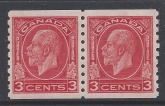 1933 Canada SG.328  3c scarlet imperf x perf 8½ horizontal pair m/m
