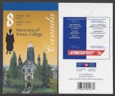 2002 Canada $3.84 stamp booklet 'University of Trinity College Toronto' SB266 contains pane of 8 48c stamps SG.2131 u/m (MNH)