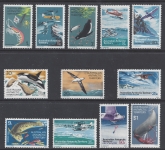 1973 Australian Antarctic SG.23/34 set 12 values U/M (MNH)