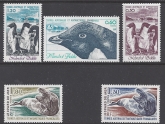 1981 French Antarctic SG.149-53 Antarctic Fauna set 5 values U/M (MNH)