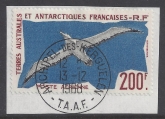 1959 French Antarctic  SG.18 Wandering Albatross - (on piece) Very Fine Used