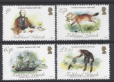 2009 Falkland Islands - SG.1127-30 Birth Bicentenary Charles Darwin set 4 values U/M (MNH)