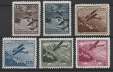 1930 Liechtenstein SG.110-5  Aircraft set 6 values U/M (MNH)