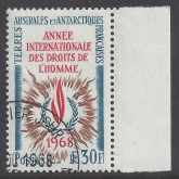 1968 French Antarctic - SG.50  Human Rights Year. very fine used.