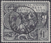 1929 Great Britain SG.438  £1 P.U.C. circular date stamp. Fine Used.