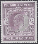 1905 Great Britain SG.261 2/6d pale-dull purple  U/M (MNH)