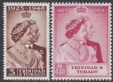 Trinidad & Tobago - 1948 Royal Silver Wedding SG.259/60  U/M (MNH)