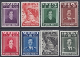 1938 Albania - SG.329-36  10th Anniversary of Accession set 8 values U/M (MNH)