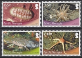 2013 South Georgia SG.594-7 Shallow Marine Surveys Group set of 4 values (with White Borders) U/M (MNH)