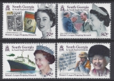 2015 South Georgia  SG.652-5 Britains Longest Reigning Monarch set 4 values U/M (MNH)